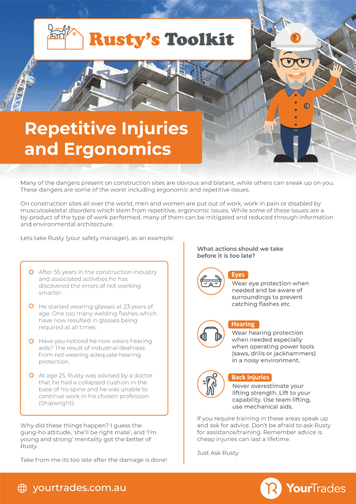 REPETITIVE INJURIES AND ERGONOMICS