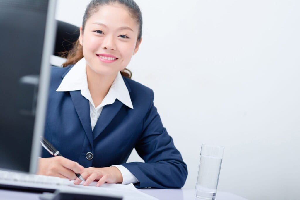 Interview of young businesswoman.